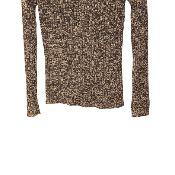 One Step Up Knit Turtleneck Sweater L Brown Heritage Style Soft Chunky Knit - Picture 4 of 7